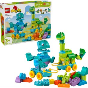 Lego Duplo - 3-i-1 Dinosaurer P� Hjul - 10451