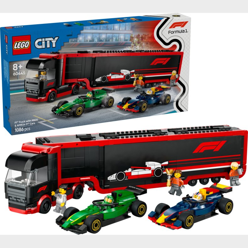 Lego City - F1-lastbil Med Rb20 Og Amr24 F1-biler - 60445