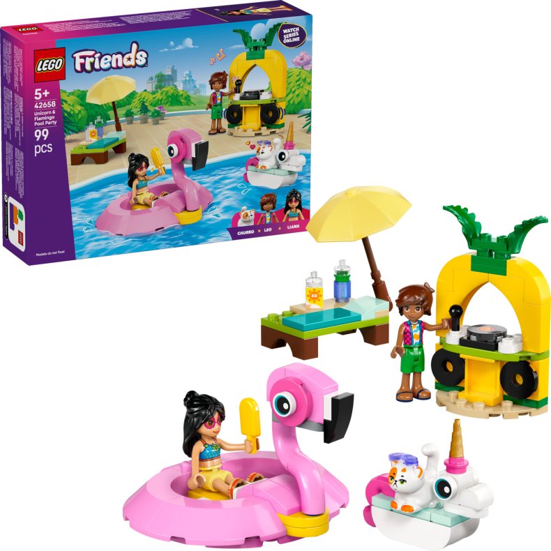 Lego Friends - Poolparty Med Enhjrning Og Flamingo (42658)