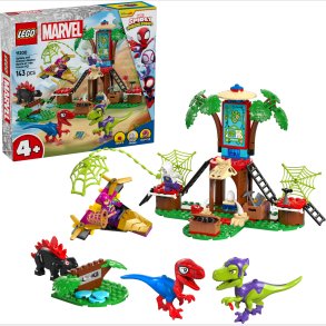 Lego Marvel Spidey - Spidey Og Gobbys Raptorkamp Ved Hovedkvarteret - 11200