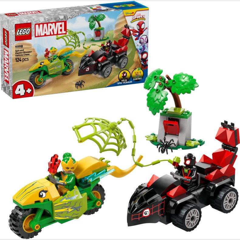Lego Marvel Spidey - Spin Og Electros Dinosaurk�ret�jsjagt - 11198