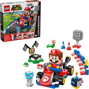 Lego Super Mario - Mario Kart - Interaktiv Mario Og Standard Kart - 72043