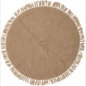 Bloomingville - Lenea Tppe - Brun - Uld - Rundt -  110 Cm