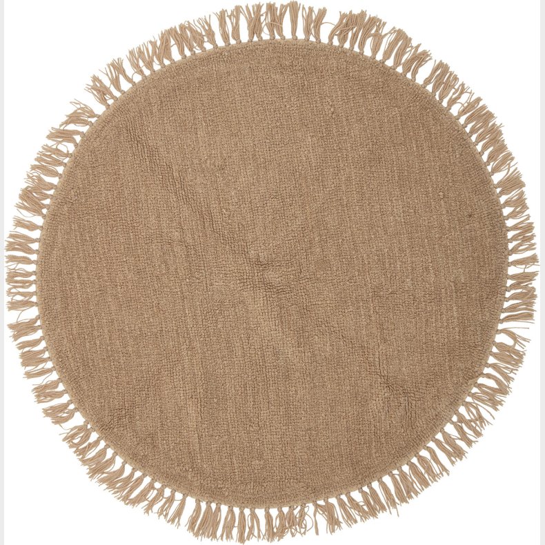 Bloomingville - Lenea Tppe - Brun - Uld - Rundt -  110 Cm