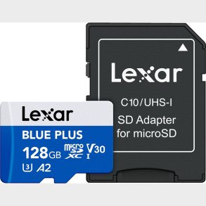 Lexar - Microsdhc Blue Plus Uhs-i With Sd Adapter 128gb