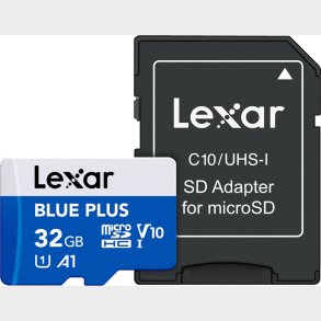 Lexar - Microsdhc Blue Plus Uhs-i With Sd Adapter 32gb