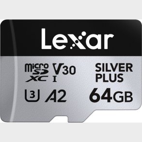 Lexar - Microsdxc Professional Silver Plus Uhs-i/u3/a2/4k R205/w100 (v30) - 64gb