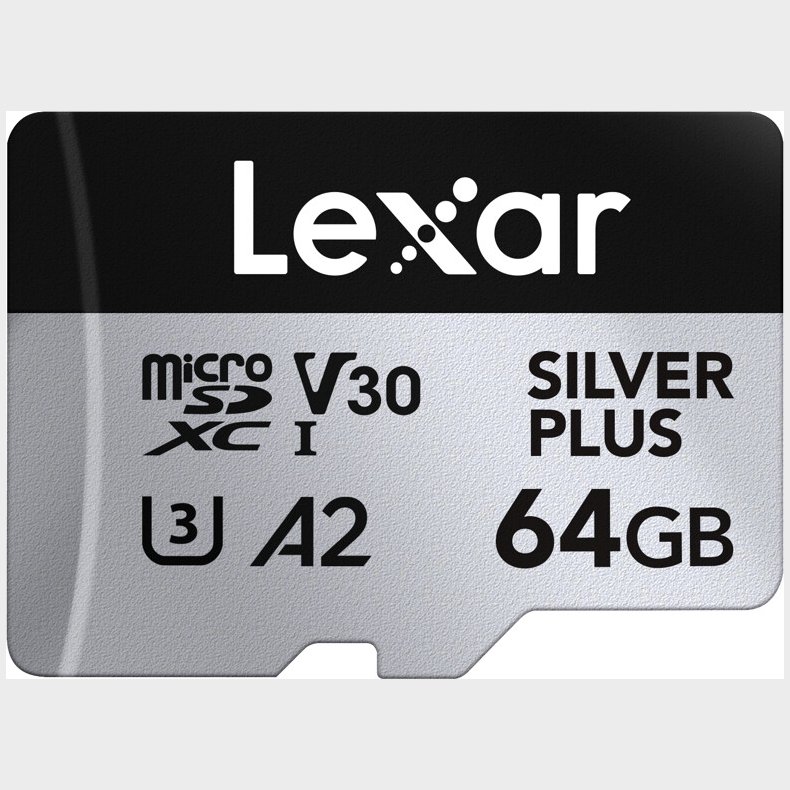Lexar - Microsdxc Professional Silver Plus Uhs-i/u3/a2/4k R205/w100 (v30) - 64gb