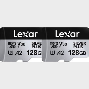 Lexar - Microsdxc Professional Silver Plus Uhs-i/u3/a2/4k R205/w150 (v30) - 128gb - 2-pack
