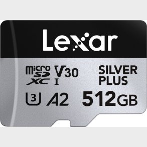 Lexar - Microsdxc Professional Silver Plus Uhs-i/u3/a2/4k R205/w150 (v30) - Silver - 512gb