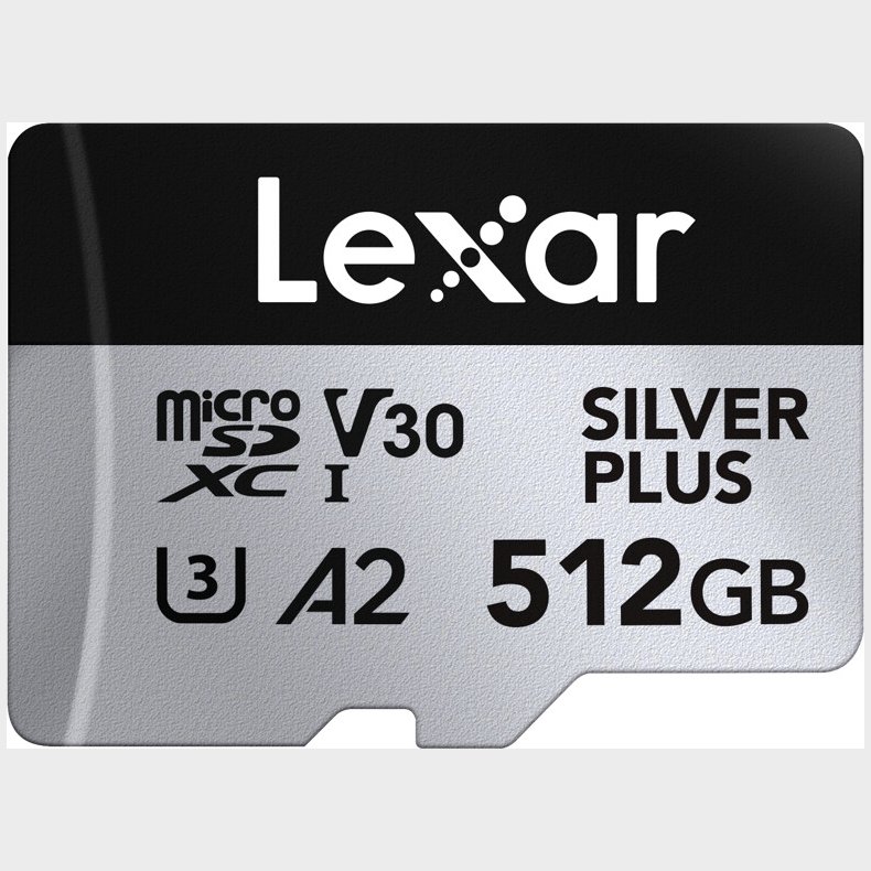 Lexar - Microsdxc Professional Silver Plus Uhs-i/u3/a2/4k R205/w150 (v30) - Silver - 512gb