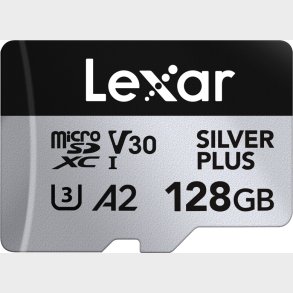 Lexar - Microsdxc Professional Silver Plus Uhs-i/u3/a2/4k R205/w150 (v30) - Silver - 128gb