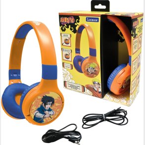 Lexibook - 2 In 1 Foldable Naruto Design Headphones (hpbt010na)