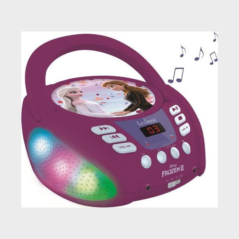 Frost Cd Afspiller Med Lys - Lexibook - Lilla