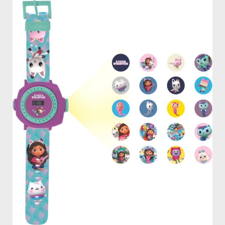 Gabbys Dukkehus - Armb�ndsur Til B�rn - Med Projektor - Lexibook