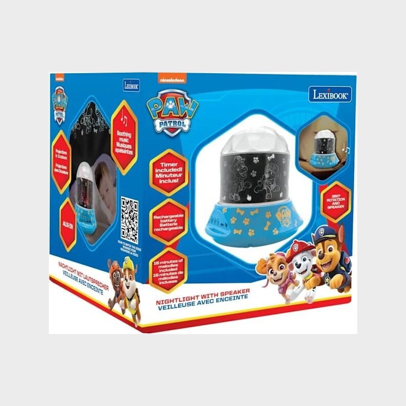 Lexibook - Paw Patrol Natlampe Projektor Med H�jttaler