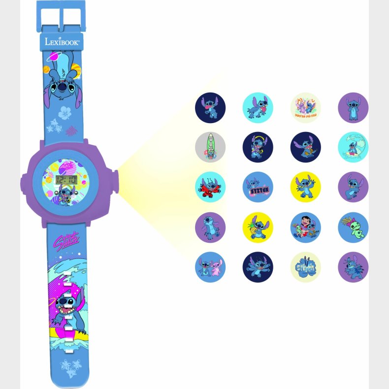 Stitch - Armb�ndsur Til B�rn - Med Projektor - Lexibook