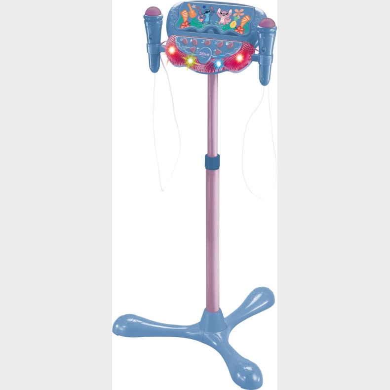 Lexibook - Stitch - Karaoke Mikrofoner Med Stativ - 2 Mikrofoner