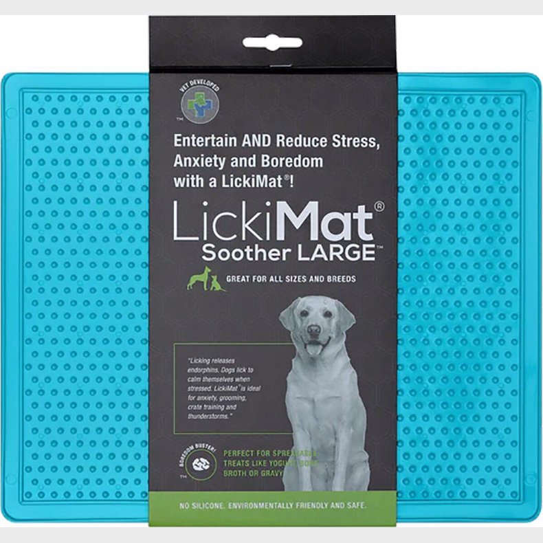 Licki Mat - Slikkemtte - Soother Xl Light Blue 30,5x25,5cm