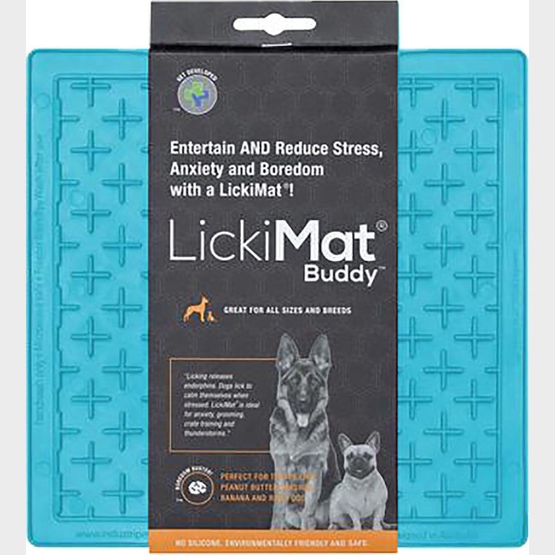 Lickimat - Slikkemtte - Buddy Light Blue 20x20cm
