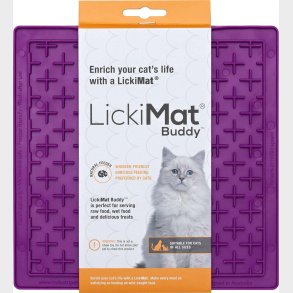 Lickimat - Slikkemtte - Cat Buddy Purple 20x20