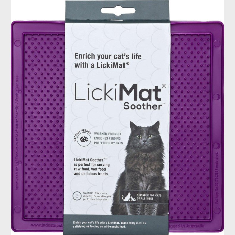Lickimat - Slikkemtte - Cat Soother Purple 20x20cm