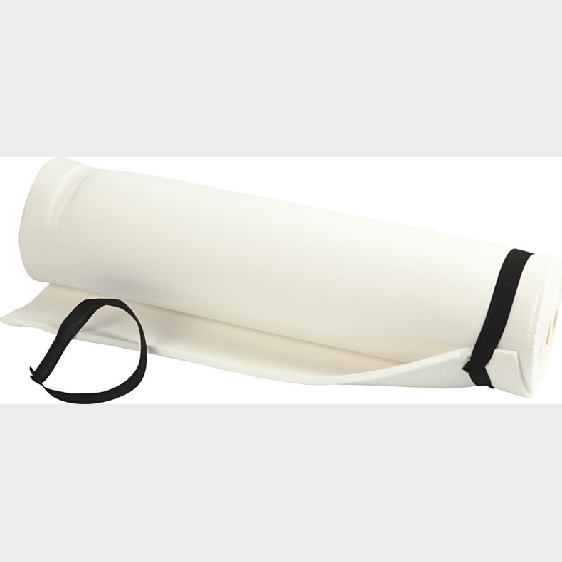 Liggeunderlag - L 180 Cm - B 50 Cm - Tykkelse 6 Mm - Hvid - 1 Stk.
