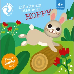 Lille Kanin Elsker At Hoppe - Med Fingerdukke - Bog