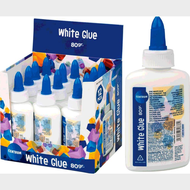 Lim - Hvid Pva Lim Til Papir Med M 80 G - Centrum