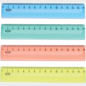 Lineal 15 Cm - Transparent - Assorteret - Centrum - 1 Stk.