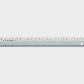 Lineal Aluminium 30 Cm - Med Gummibagside