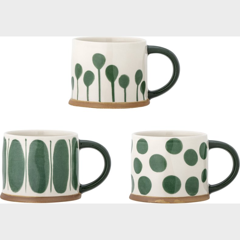 Creative Collection - Linora Krus Med Hank - Grn - Stentj - 3 Stk