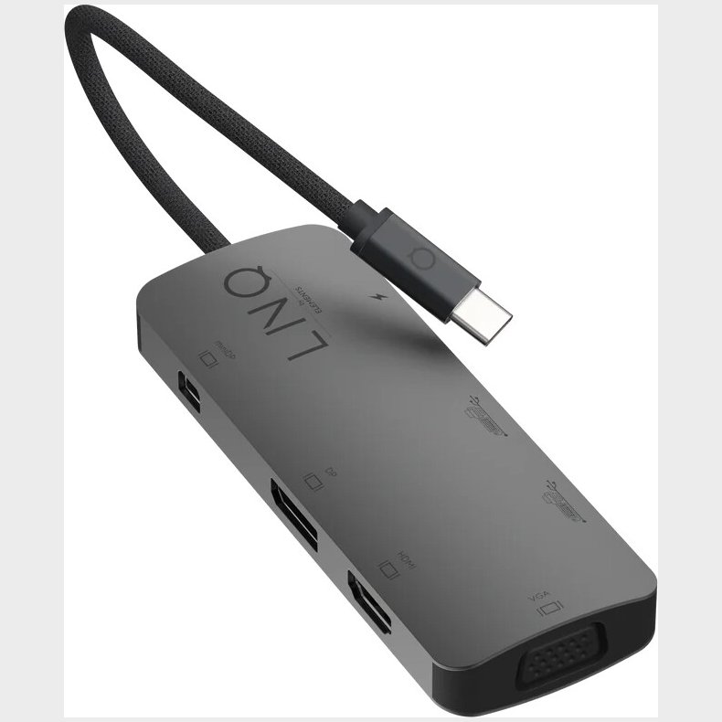 Linq - 7in1 Usb-c Hdmi Adapter Triple Display Mst