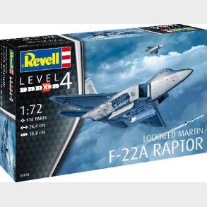 Revell - F-22a Raptor Model Fly Bygges�t - 1:72 - Level 4 - 03858
