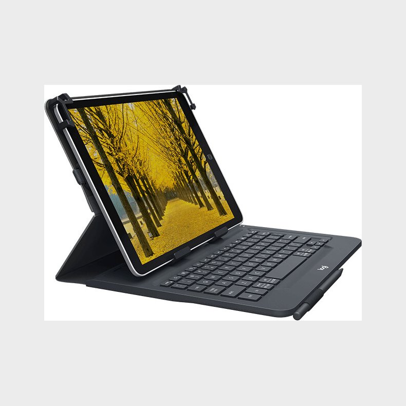 Logitech - 10'' Universal Folio W/keyboard, Black (nordic)