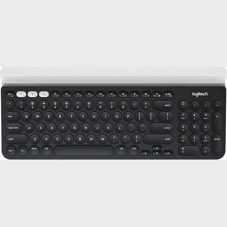 Logitech - K780 Multi-device Wireless Keyboard, Gr/hvid (nordisk)