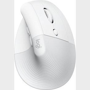 Logitech - Lift Vertical Ergonomisk Tr�dl�s Mus - Optisk - Hvid - 4000 Dpi
