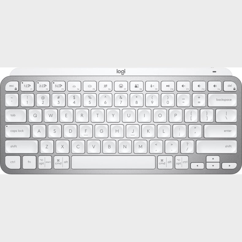 Logitech - Mx Keys Mini Minimalistisk Tastatur - Hvid - Nordisk Layout
