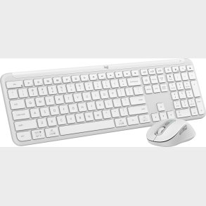 Logitech - Signature Slim Wireless Keyboard And Mouse Combo Mk950 Off-white Nordic