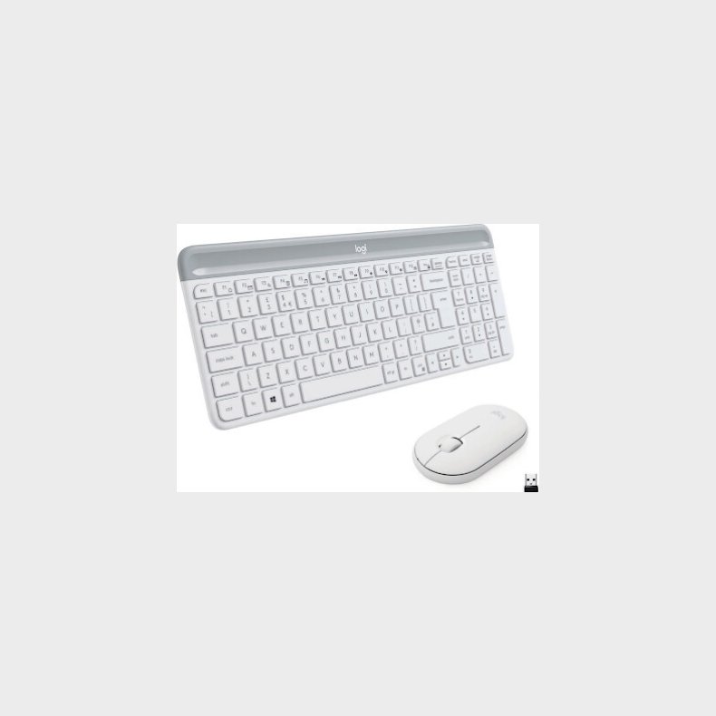 Logitech Mk470 - Tr�dl�s Mus Og Tastatur - Hvid