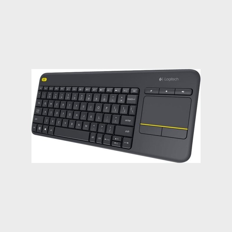 Logitech K400 Plus - Tr�dl�s Tastatur Med Touchpad - Nordisk Layout - Sort