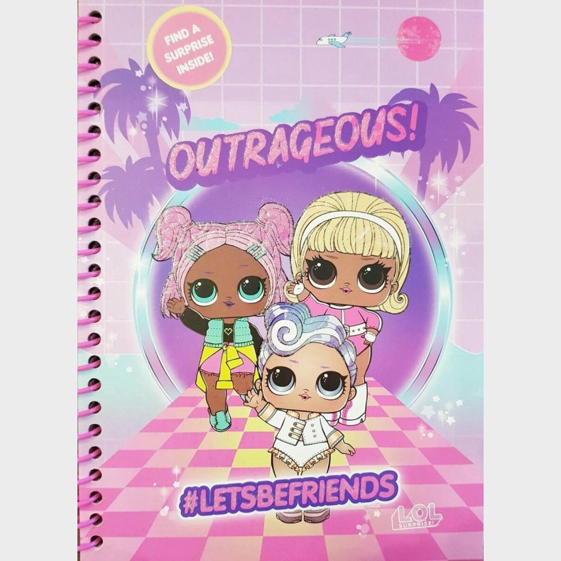 L.o.l. Surprise! - Notesblok Med Klistermrker - Assorteret