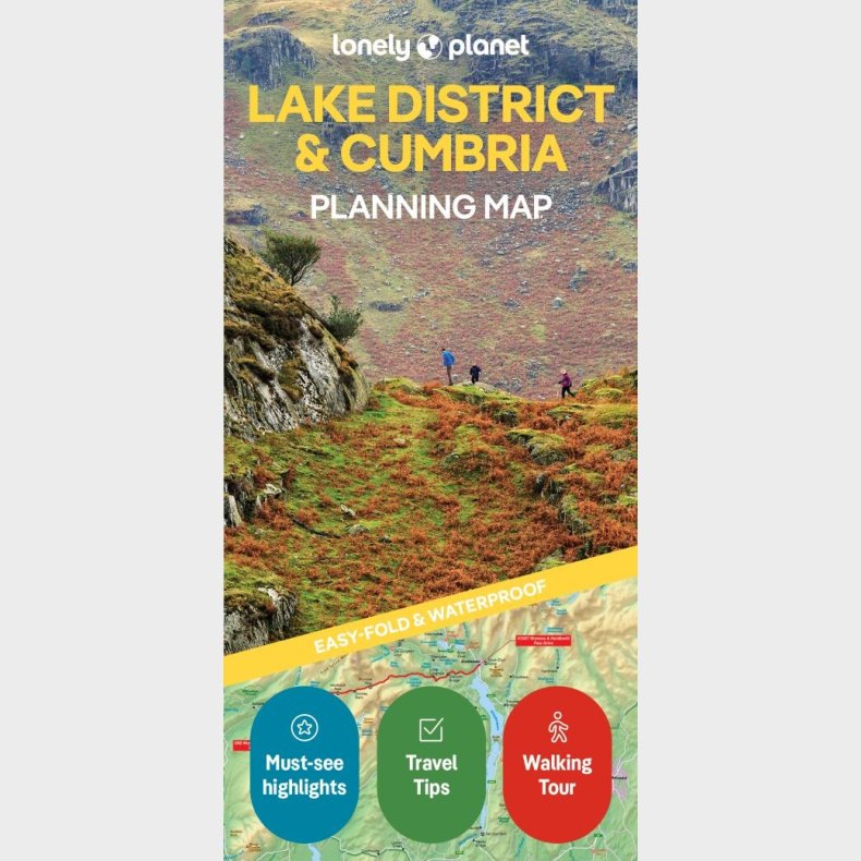 Lonely Planet Planning Map: Lake District & Cumbria - English book