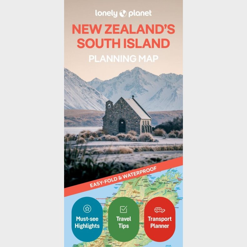 Lonely Planet Planning Map: New Zealand's South Island - English book