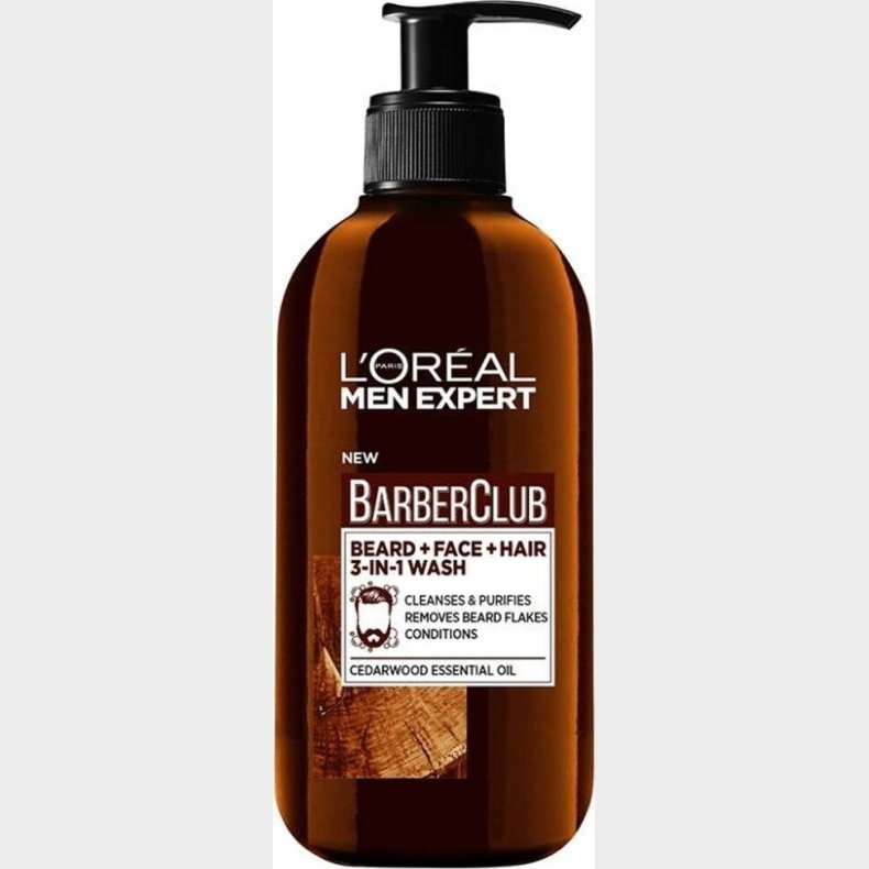 L'or�al Ansigtsvask - Men Expert Barber Club Beard And Face Wash 200 Ml