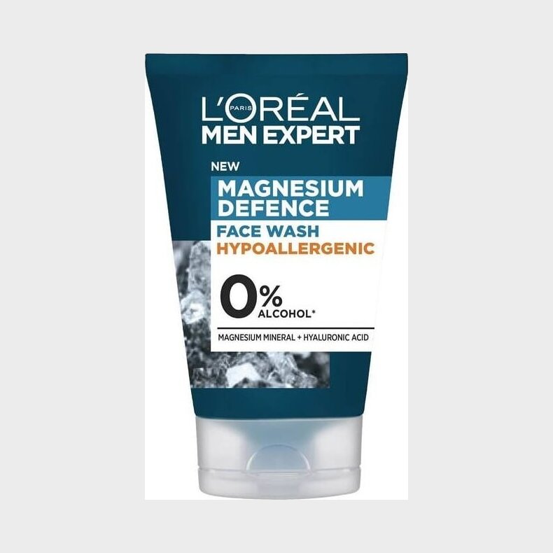 L'oral Paris - Men Expert Magnesium Defense Face Wash 100 Ml - Rens