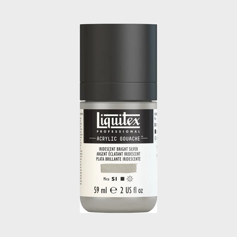 Liquitex - Gouache Akrylmaling - Iridescent Bright Silver 59 Ml