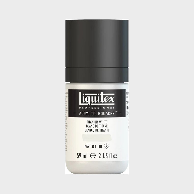 Liquitex - Gouache Akrylmaling - Titanium White 59 Ml