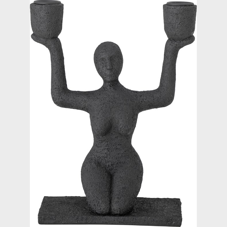 Bloomingville - Lucie Lysestage - Sort - Polyresin