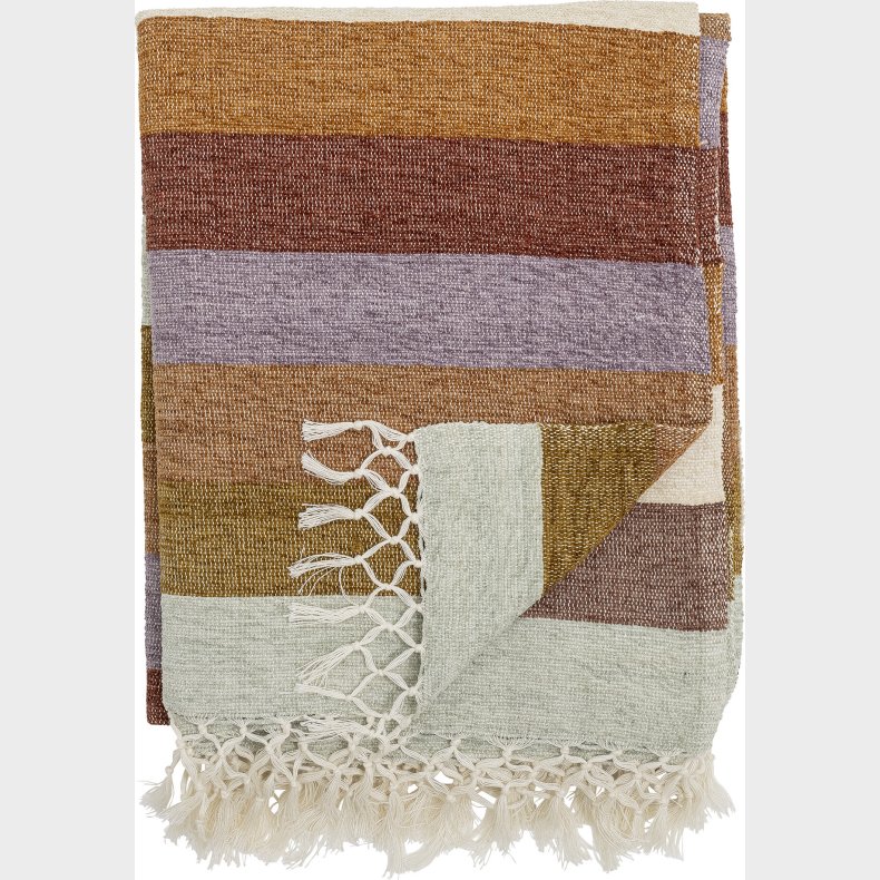 Bloomingville - Lucilla Plaid - Lilla - Bomuld - 150x125 Cm